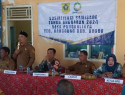 Desa Pangkal Jaya Bersama Muspika Kecamatan Nanggung Gelar Sosialisasi Pelaksanaan Kegiatan BanKeu Infrastruktur Desa Melalui Program Samisade