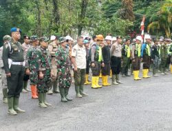 ‎Di Selimuti Cuaca Hujan,  Tak Menjadi Halangan Bagi Para Personil  Patroli Gabungan Melaksanakan Tugasnya