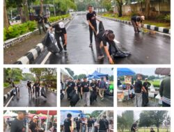 Insan Pers Bogor Turun Tangan Bersihkan Kawasan Car Free Day