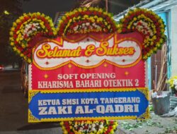 Zaki Al-Qadri, dengan mengirimkan karangan bunga ucapan selamat dan sukses pada acara Soft Opening Kharisma Bahari Otentik 2