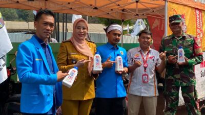 Semarak Bulan Kemerdekaan, KNPI Jasinga Gelar Servis Motor Gratis di Kalongsawah