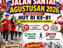 Jalan Santai Agustusan Meriahkan HUT RI ke-81 di Kecamatan Jasinga