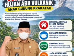Himbauan Waspada Hujan Abu Vulkanik Anak Gunung Krakatau, Pemdes Jasinga Bogor: Hindari Aktivitas di Luar Rumah